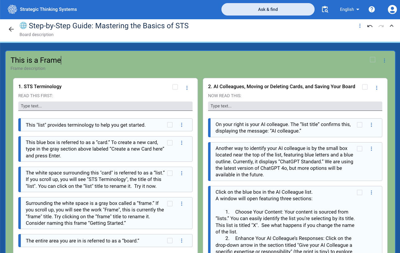 Strategic Thinking Systems